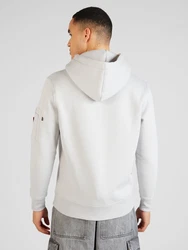 ALPHA INDUSTRIES Sweatshirt hellgrau/weiß