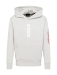 ALPHA INDUSTRIES Sweatshirt hellgrau/weiß