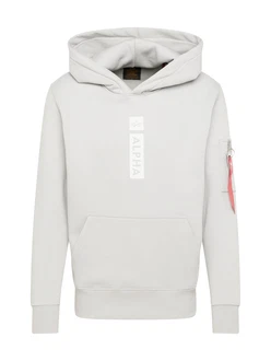 ALPHA INDUSTRIES Sweatshirt hellgrau/weiß