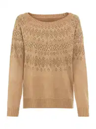 Svetr béžová / velbloudí / čokoládová