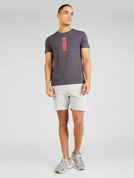 ALPHA INDUSTRIES T-Shirt graphit/hellrot