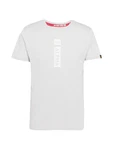 ALPHA INDUSTRIES T-Shirt hellgrau/weiß ALPHA INDUSTRIES T-Shirt hellgrau/weiß