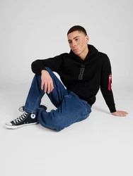 ALPHA INDUSTRIES Sweatshirt grau/rot/schwarz/weiß