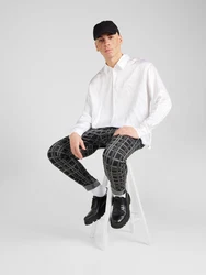 Denim Project Hose 'Ponte Roma' grau/dunkelgrau/schwarz