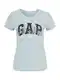 Gap Petite Majica  pastelno modra / črna / bela