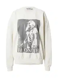 Sweater majica ecru/prljavo bijela / crna