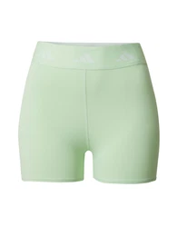 ADIDAS PERFORMANCE Sportovní kalhoty 'Techfit' pastelově zelená / bílá