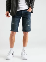 INDICODE JEANS Shorts Kaden Holes blue denim