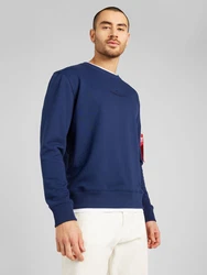 ALPHA INDUSTRIES Sweatshirt navy / rot / weiß
