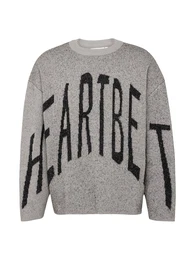 Pullover 'Teo' graumeliert / schwarz