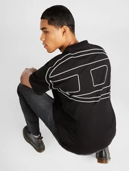 DIESEL T-Shirt BOGGY-MEGOVAL schwarz/weiß