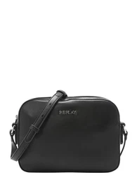 REPLAY Torba preko ramena crna / srebro