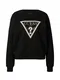 GUESS Sweater majica  bež / crna / prozirna