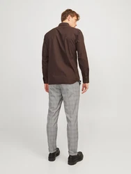 JACK & JONES Hose 'Marco Connor' braunmeliert / offwhite