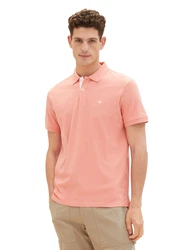 TOM TAILOR Poloshirt altrosa/weiß