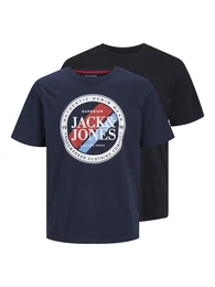 T-Shirt 'Loyd & Loof' navy / rot / schwarz / wei