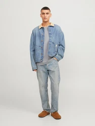 Jack & Jones T-Shirt JJEORGANIC BASIC TEE SS O-NECK NOOS grau