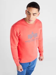 ALPHA INDUSTRIES Sweatshirt taubenblau/rot/melone/weiß