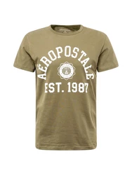 AROPOSTALE T-Shirt khaki/wei