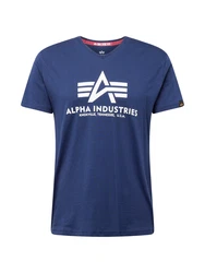 ALPHA INDUSTRIES T-Shirt navy/weiß