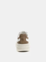 GUESS Sneaker 'Elba' beige/braun/brokat