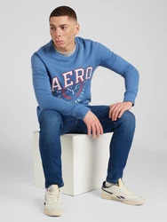 AROPOSTALE Sweatshirt 'NYC 1987' petrol/hellrot/weiß