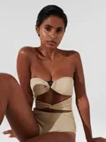 Khaki plavky halterneck image