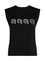 Top 'Ikonik' pastelově žlutá / pastelově zelená / černá