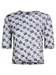 Tričko béžová / černá / offwhite
