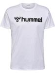 hummel T-Shirt Regular Fit Stretch Rundhalsausschnitt Logo (7928) schwarz/weiß