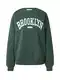 STUDIO SELECT Sweater majica 'Joy'  tamno zelena / prljavo bijela