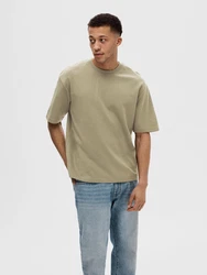 SELECTED HOMME T-Shirt Oscar grau/beige