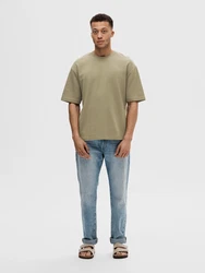 SELECTED HOMME T-Shirt Oscar grau/beige