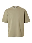 SELECTED HOMME T-Shirt Oscar grau/beige