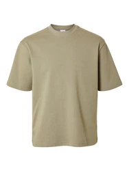 SELECTED HOMME T-Shirt Oscar grau/beige