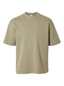 SELECTED HOMME T-Shirt Oscar grau/beige