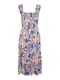 VERO MODA Haljina 'VMMenny'  pijesak / plava / srebrno siva / crvena