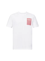T-Shirt blutrot / wei
