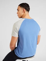 AROPOSTALE T-Shirt blue denim/hellgrau/melone/wei