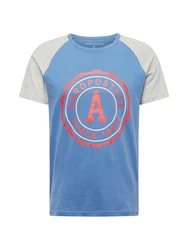 AROPOSTALE T-Shirt blue denim/hellgrau/melone/wei