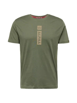 ALPHA INDUSTRIES T-Shirt grau/oliv