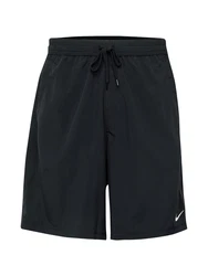 NIKE Sportshorts 'FORM 9IN' schwarz/weiß