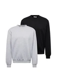 ABOUT YOU Sweatshirt 'Davin' graumeliert/schwarz