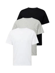 ABOUT YOU T-Shirt 'Len' graumeliert/schwarz/weiß