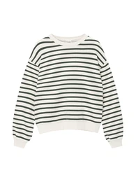 Sweater majica kraljevski zelena / bijela