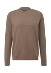 QS Strickpullover Basic braunmeliert