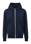 QS Sweatjacke Basic-Sweatjacke blau