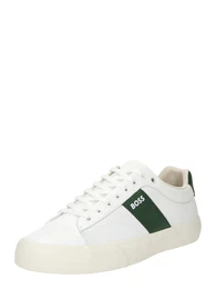 Sneaker 'Aiden Tenn' dunkelgrün / white denim