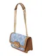 MICHAEL Michael Kors Torba za na rame 'HEATHER'  plava / zeleno smeđa / zlatna / bijela
