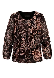 Halenka béžová / hnědá / černá